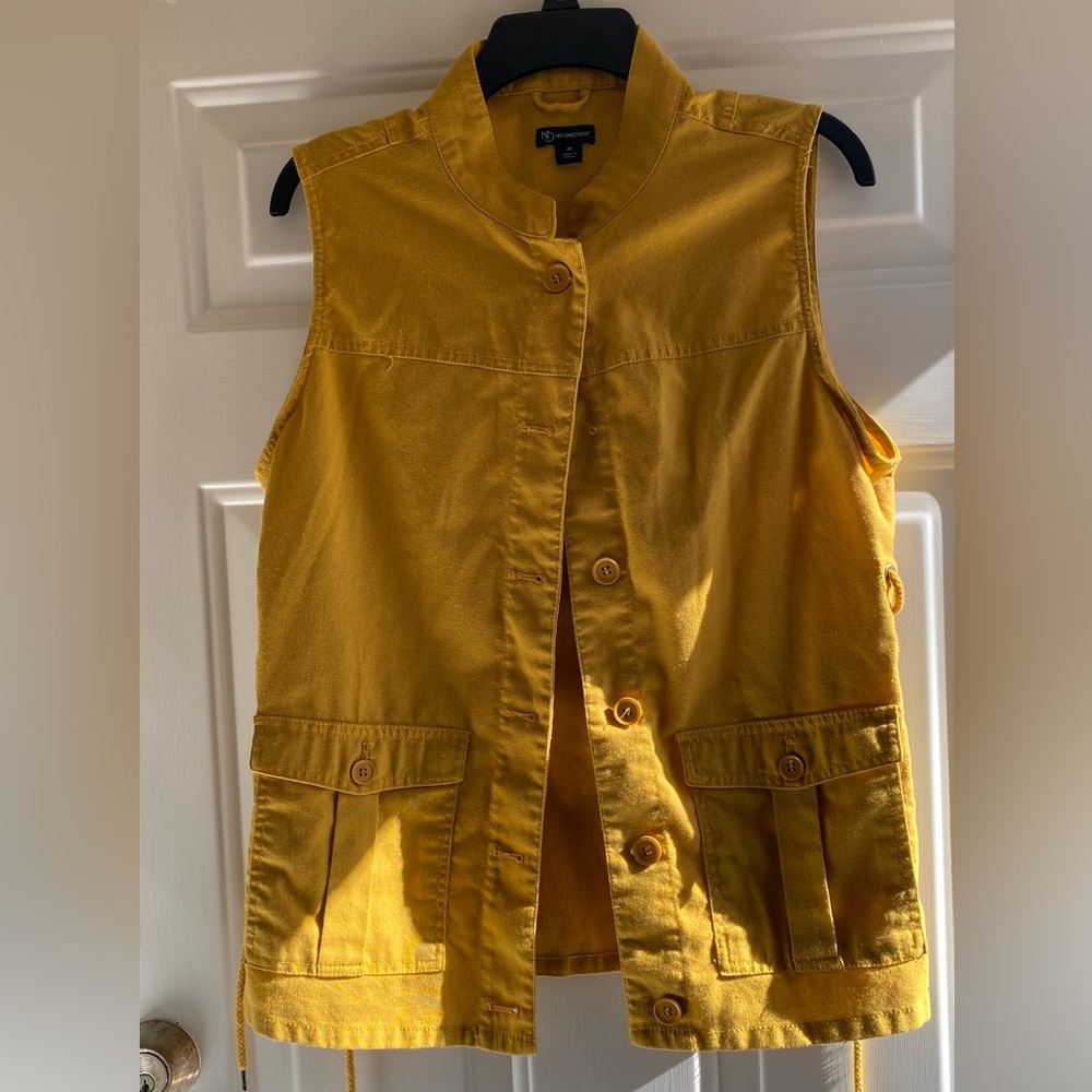 New Directions Mustard Sleeveless Vest
